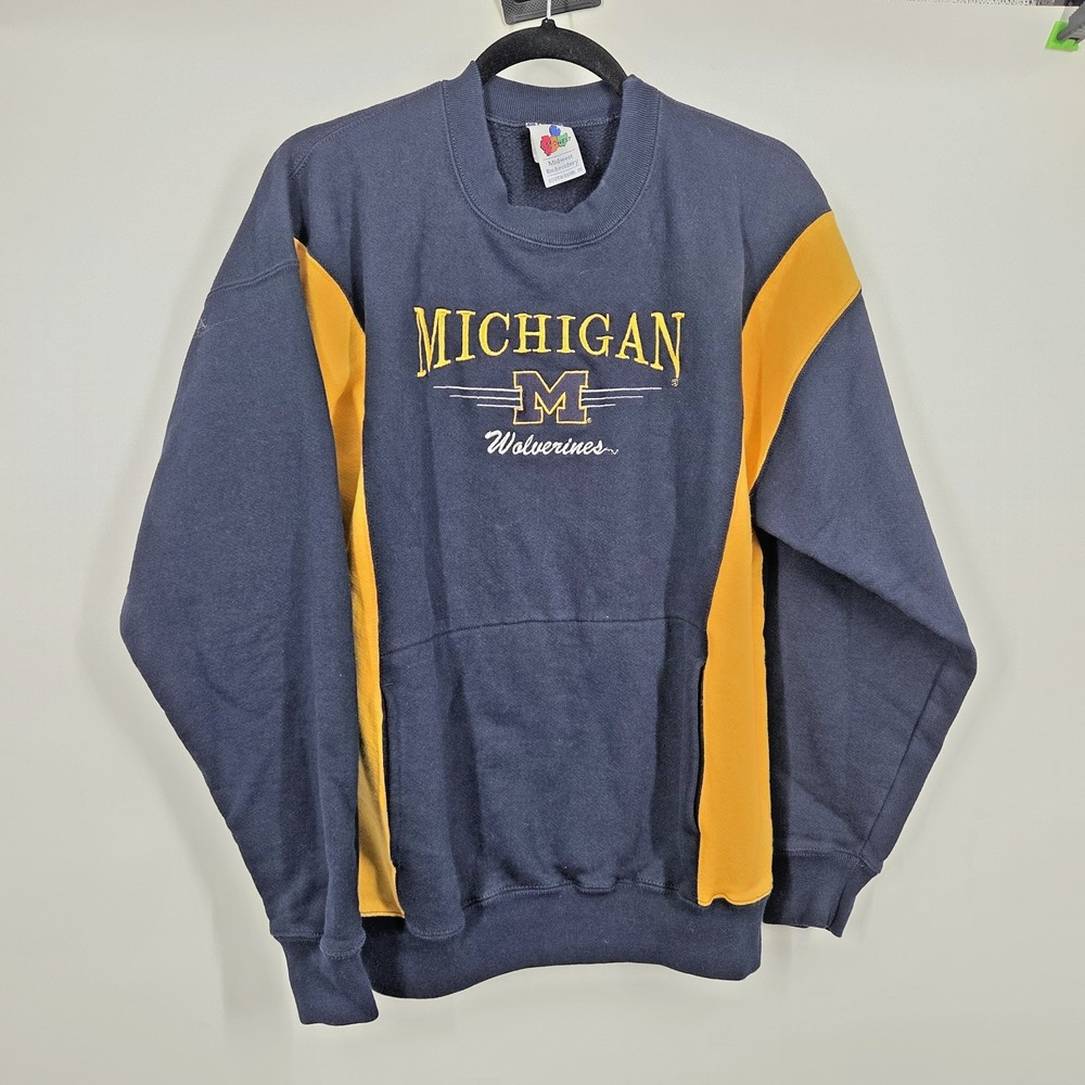 Michigan Wolverines VTG Midwest Sportswear Graphic Crewneck Sweatshirt Mens XL
